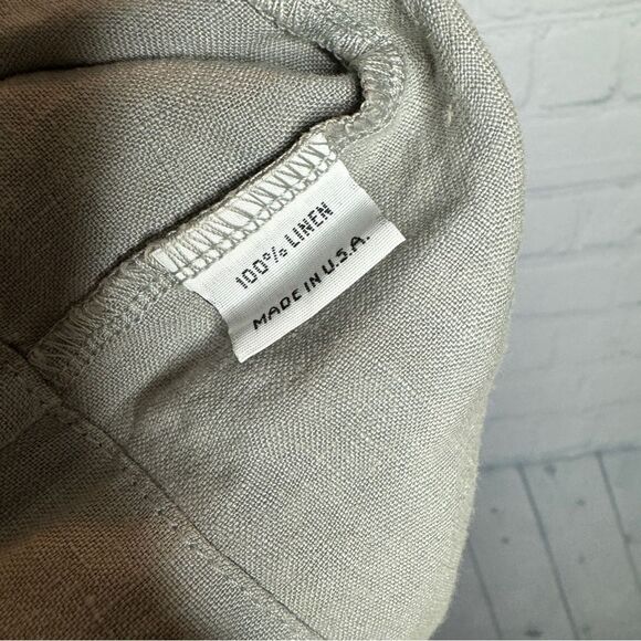 Bryn Walker khaki tan linen button maxi shirt dress size small - Picture 9 of 11